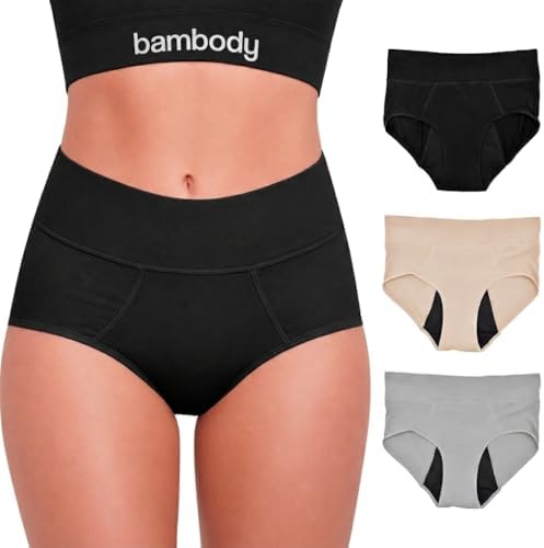 Bambody Absorbent Period Panties (Black Nude Gray)
