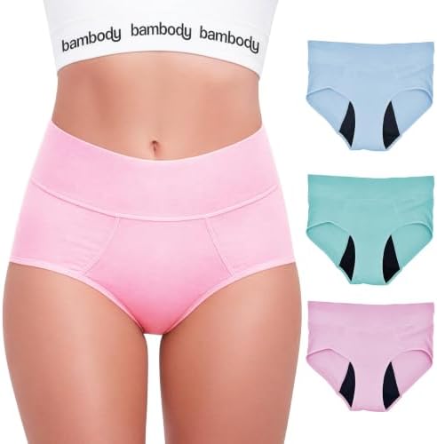 Bambody Absorbent Period Panties (Pink Blue Green)